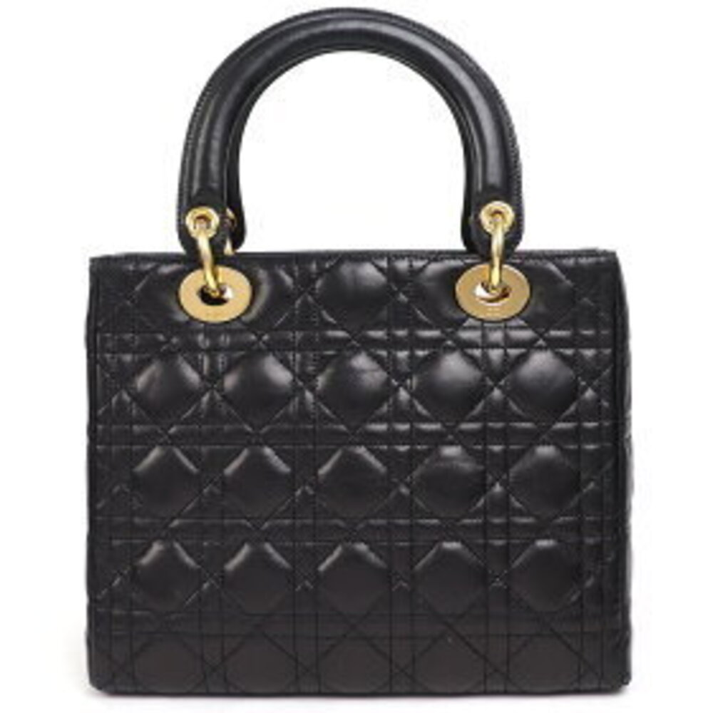 Dior Lady Classic Handbag Cannage Stitch Black Lambskin LADYDIOR Noir Black - Picture 3 of 7